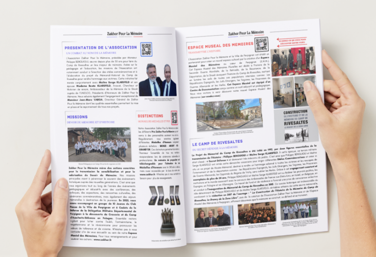 Découvrez la nouvelle plaquette de présentation de notre Association Zakhor Pour la Mémoire